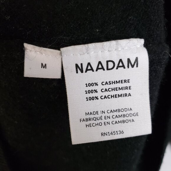 NAADAM 100% Cashmere Sweater Pullover Black Crew Neck Minimalist size M - Picture 9 of 14